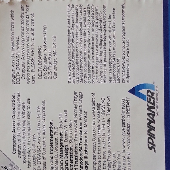 Delta Drawing Learning Program By Spinnaker 1983 Atari - Picture 12 of 12
